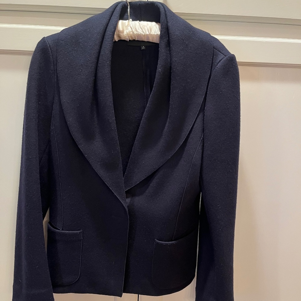 Lafayette Navy Wool Blazer